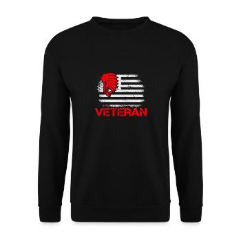 Vétéran Du service du drapeau américain États-Unis - Sweat-shirt Unisexe - noir - Devant - Alina (178cm) & Michal (187cm)