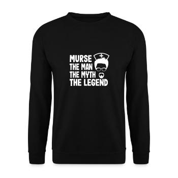 Murse The Man The Myth The Legend Funny - Unisex Sweatshirt - black - Front - Alina (178cm) & Michal (187cm)