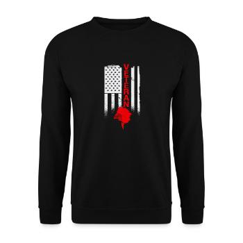 Vétéran Du service du drapeau américain États-Unis - Sweat-shirt Unisexe - noir - Devant - Alina (178cm) & Michal (187cm)