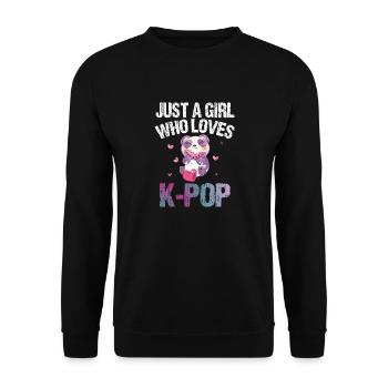 Nur Ein Mädchen, Das K-Pop, Koreanische Musik, - Unisex Pullover - Schwarz - Vorne - Alina (178cm) & Michal (187cm)
