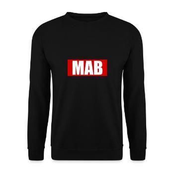 Marienberg MAB mab Glück auf Erzgebirge Erz - Unisex Pullover - Schwarz - Vorne - Alina (178cm) & Michal (187cm)