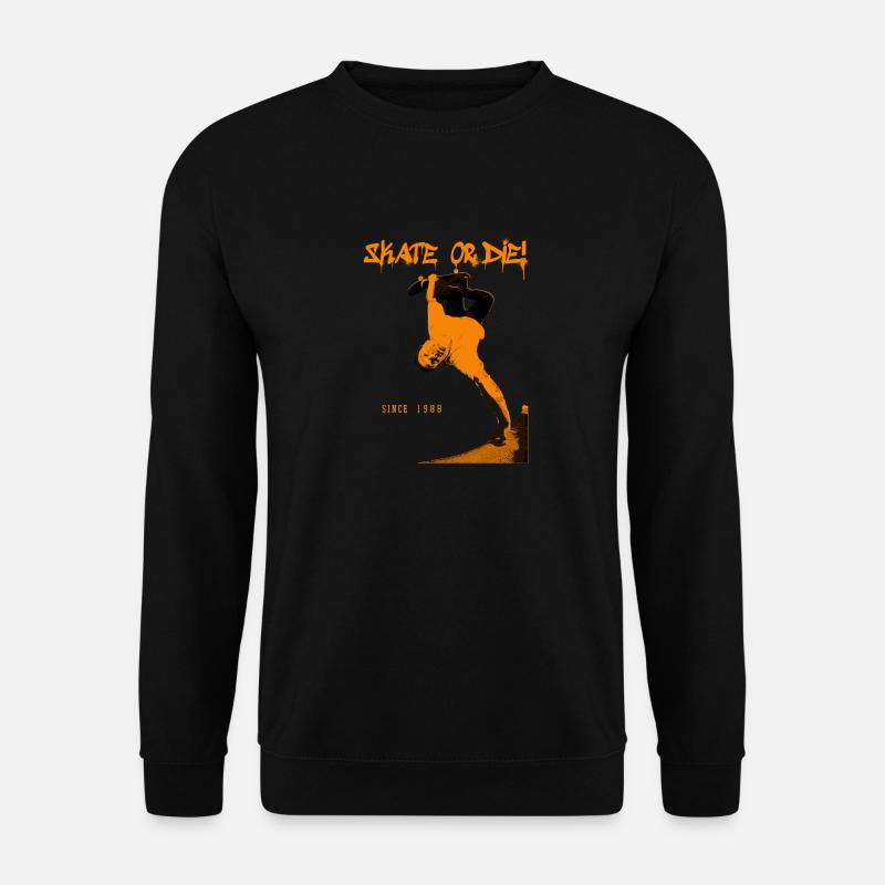 Schlittschuhlaufen oder sterben - Unisex Pullover - Schwarz