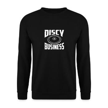 Discy Business - Lanceur de disque drôle - Sweat-shirt Unisexe - noir - Devant - Alina (178cm) & Michal (187cm)