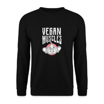 Muscles végétaliens - Sweat-shirt Unisexe - noir - Devant - Alina (178cm) & Michal (187cm)