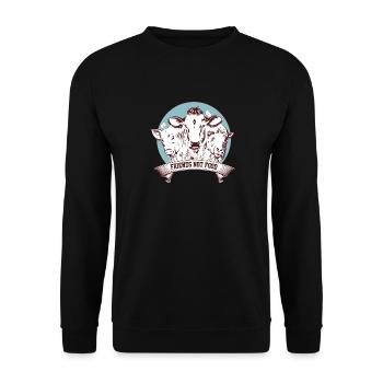 Freunde Kein Essen - Unisex Pullover - Schwarz - Vorne - Alina (178cm) & Michal (187cm)