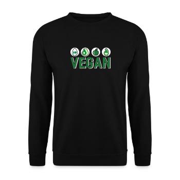 Fruits alimentaires végétaliens - Sweat-shirt Unisexe - noir - Devant - Alina (178cm) & Michal (187cm)