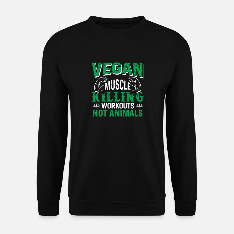 Vegan muscle killer training - Unisex Sweatshirt - black