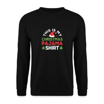 Drôle Joyeux Noël Matching Famille Ceci est mon - Sweat-shirt Unisexe - noir - Devant - Alina (178cm) & Michal (187cm)