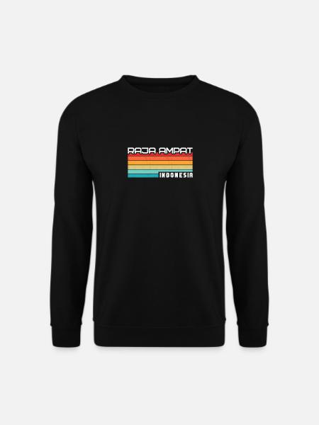 Vintage Urlaub Reise Indonesien Raja Ampat - Unisex Pullover - Schwarz