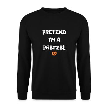 Pretend I'm A Pretzel, funny pretzel - Sweat-shirt Unisexe - noir - Devant - Alina (178cm) & Michal (187cm)