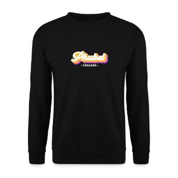 Vintage Urlaub Reise Thailand Phuket - Unisex Pullover - Schwarz - Vorne - Alina (178cm) & Michal (187cm)