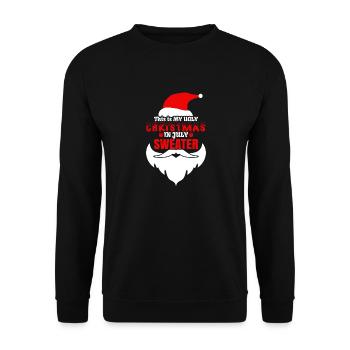 C’est mon vilain noël en juillet design - Sweat-shirt Unisexe - noir - Devant - Alina (178cm) & Michal (187cm)