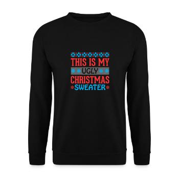 C’est mon vilain design de Noël - Sweat-shirt Unisexe - noir - Devant - Alina (178cm) & Michal (187cm)