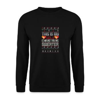 C’est mon vilain design de Noël - Sweat-shirt Unisexe - noir - Devant - Alina (178cm) & Michal (187cm)