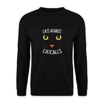 Chats contre Catcalls Chats Catcalling Féministe - Sweat-shirt Unisexe - noir - Devant - Alina (178cm) & Michal (187cm)