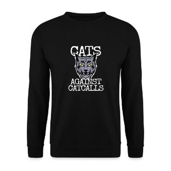 Chats contre Catcalls Chats Catcalling Féministe - Sweat-shirt Unisexe - noir - Devant - Alina (178cm) & Michal (187cm)