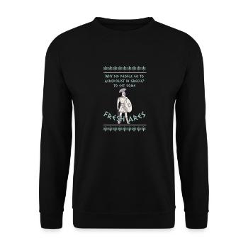Antike Griechische Mythologie und Grichiescher - Unisex Pullover - Schwarz - Vorne - Alina (178cm) & Michal (187cm)