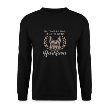 Antike Griechische Mythologie und Griechisches - Unisex Pullover - Schwarz - Vorne - Alina (178cm) & Michal (187cm)