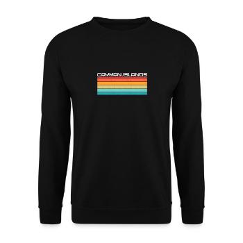 Vintage Urlaub Reise Karibik Cayman Islands - Unisex Pullover - Schwarz - Vorne - Alina (178cm) & Michal (187cm)