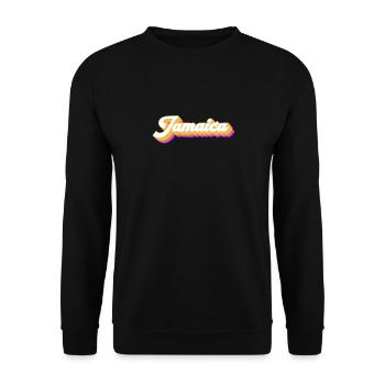 Vintage Urlaub Reise Karibik Jamaica - Unisex Pullover - Schwarz - Vorne - Alina (178cm) & Michal (187cm)