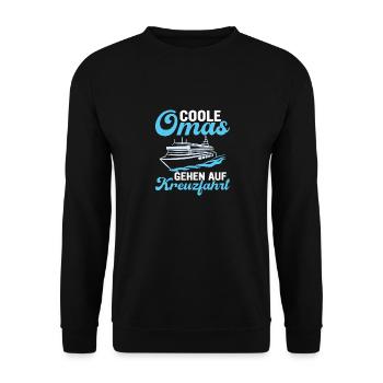 Des grands-mères cool partent en croisière grand-mère - Sweat-shirt Unisexe - noir - Devant - Alina (178cm) & Michal (187cm)