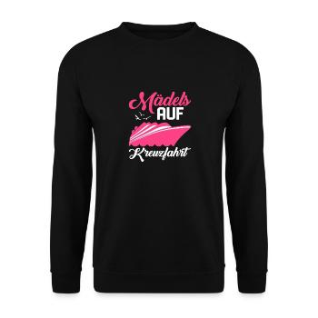 Filles sur un bateau de vacances de croisière - Sweat-shirt Unisexe - noir - Devant - Alina (178cm) & Michal (187cm)
