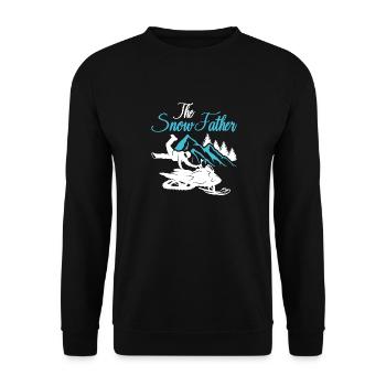 Snowmobile The Snowfather - Unisex Sweatshirt - black - Front - Alina (178cm) & Michal (187cm)
