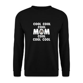 Cool Mom - Unisex Pullover - Schwarz - Vorne - Alina (178cm) & Michal (187cm)