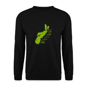 GOWILD - Just a girl who loves Nova Scotia - Unisex Sweatshirt - black - Front - Alina (178cm) & Michal (187cm)