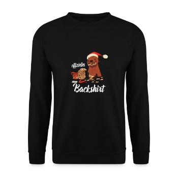 Official Baking Shirt Christmas Baking Cookies - Unisex Sweatshirt - black - Front - Alina (178cm) & Michal (187cm)