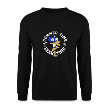 Summer Time Is Beer Time - Unisex Sweatshirt - black - Front - Alina (178cm) & Michal (187cm)