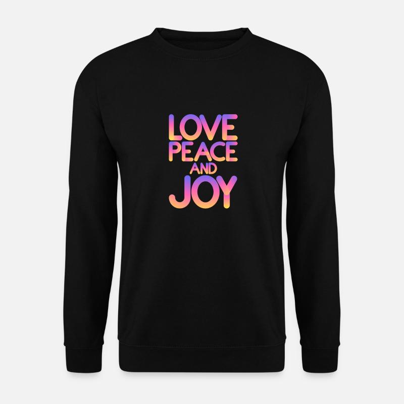 Love peace and joy - Unisex Sweatshirt - black