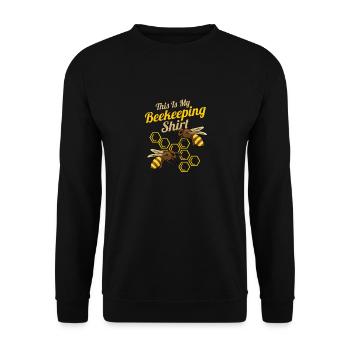 Beekeeping Hobby Nature Bee Keeper - Unisex Sweatshirt - black - Front - Alina (178cm) & Michal (187cm)