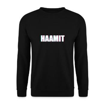 Haamit Erzgebirge - Unisex Pullover - Schwarz - Vorne - Alina (178cm) & Michal (187cm)