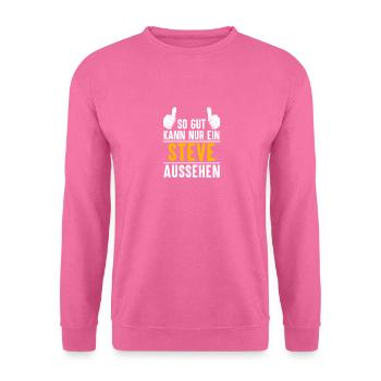 Steve Vorname Name Geschenk - Unisex Pullover - Pink - Vorne