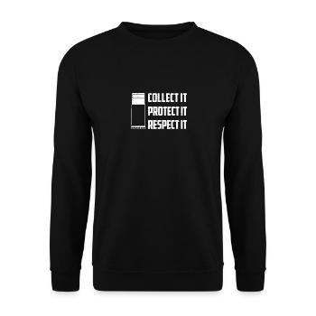 Collect It Protect It Respect It, Sammelkarten - Unisex Pullover - Schwarz - Vorne - Alina (178cm) & Michal (187cm)
