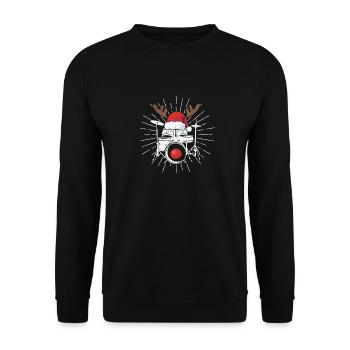 Batterie Noël Pyjama Instrument de musique - Sweat-shirt Unisexe - noir - Devant - Alina (178cm) & Michal (187cm)