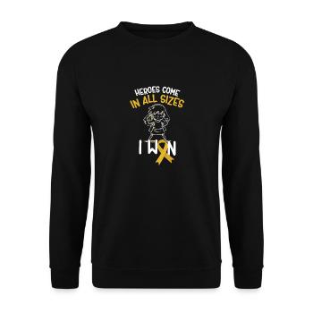 It came we fought I won, children cancer - Unisex Sweatshirt - black - Front - Alina (178cm) & Michal (187cm)