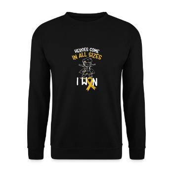 Les héros viennent dans toutes les tailles, les enfants Cancer - Sweat-shirt Unisexe - noir - Devant - Alina (178cm) & Michal (187cm)