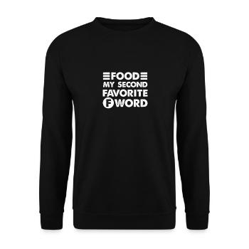 Mon deuxième mot préféré Fun Food Lover - Sweat-shirt Unisexe - noir - Devant - Alina (178cm) & Michal (187cm)