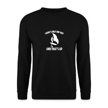 There's Only One Way And That's Up, Wingfoiling - Unisex Sweatshirt - black - Front - Alina (178cm) & Michal (187cm)
