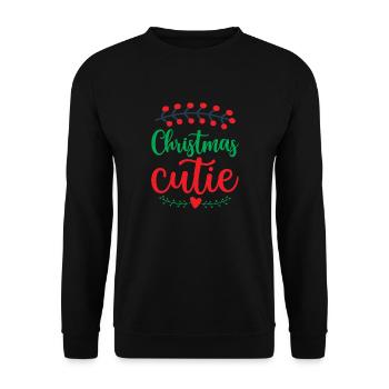 Christmas cutie - Christmas humor - Unisex Sweatshirt - black - Front - Alina (178cm) & Michal (187cm)