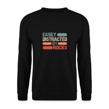 Facilement distrait par Rocks Geology Rock Collector - Sweat-shirt Unisexe - noir - Devant - Alina (178cm) & Michal (187cm)