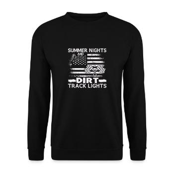 Summer Nights Dirt Track Lights Racing USA - Unisex Pullover - Schwarz - Vorne - Alina (178cm) & Michal (187cm)
