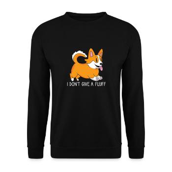 I don't give sweet fluff corgi dog owner - Unisex Sweatshirt - black - Front - Alina (178cm) & Michal (187cm)