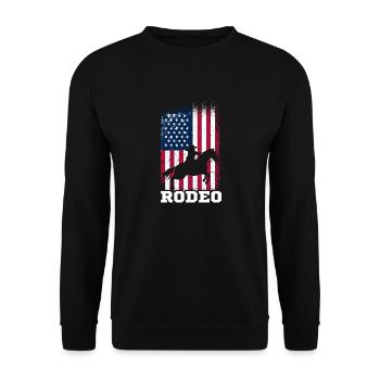 Cowboy Rodeo Western Bull Rider Bucking Riding - Unisex Pullover - Schwarz - Vorne - Alina (178cm) & Michal (187cm)