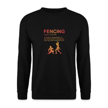 Fechten Definition Fechter Fechten Sport Kampf - Unisex Pullover - Schwarz - Vorne - Alina (178cm) & Michal (187cm)