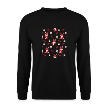 Costume de bougies de crâne de chauve-souris pour Halloween - Sweat-shirt Unisexe - noir - Devant - Alina (178cm) & Michal (187cm)