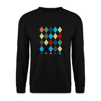 Rhombus White Red Costume Halloween Suit - Unisex Sweatshirt - black - Front - Alina (178cm) & Michal (187cm)