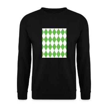 Rhombus White Green Costume Halloween Suit - Unisex Sweatshirt - black - Front - Alina (178cm) & Michal (187cm)